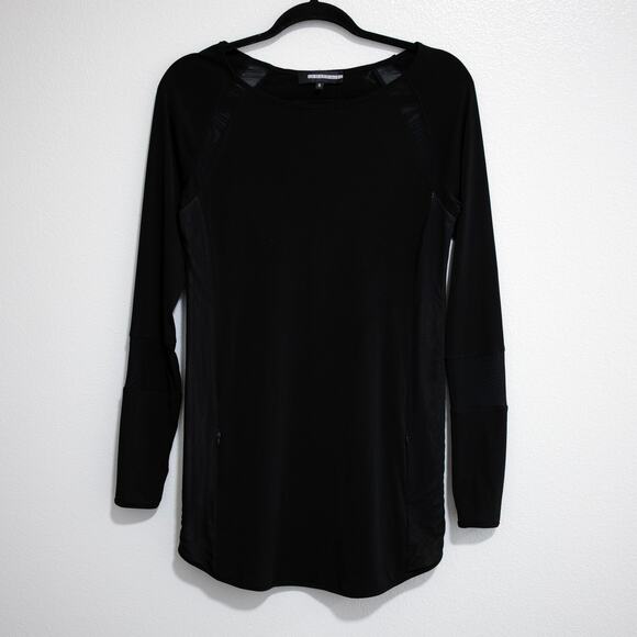 Anatomie Nunia Tunic Top Black Mesh Panel Zip Pocket Travel Tech Wear SZ S - Picture 2 of 6